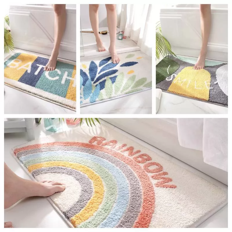 Thảm Lau Chân Trang Trí Cửa Ra Vào Nhà Tắm Siêu Thấm Rainbow