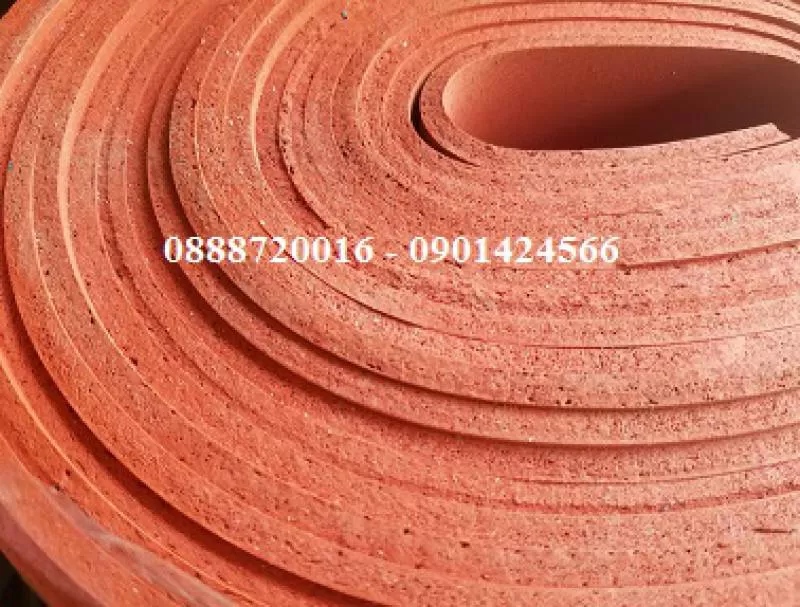 Cuộn silicone xốp đỏ 3mm
