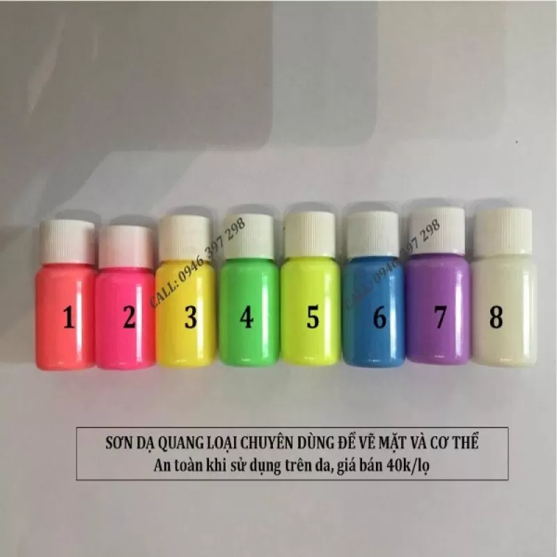 Sơn dạ quang vẽ mặt và cơ thể 