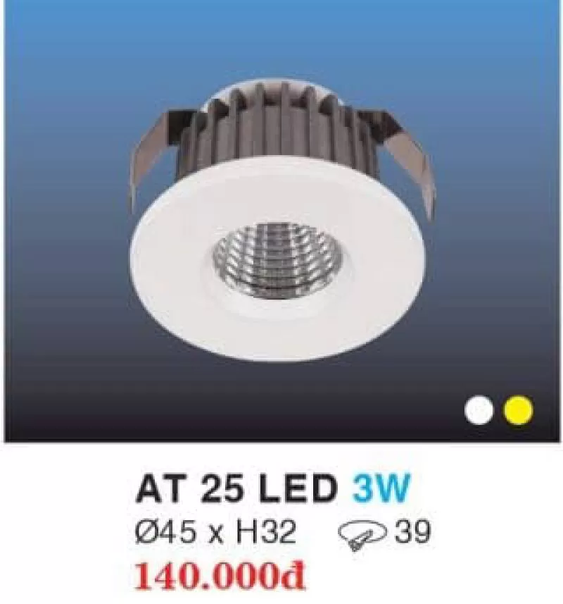 Đèn downlight âm trần AT 25 led 3W 