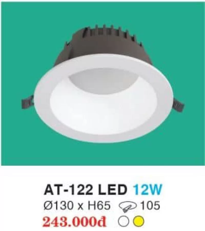 Đèn downlight âm trần AT-122 led 12W 