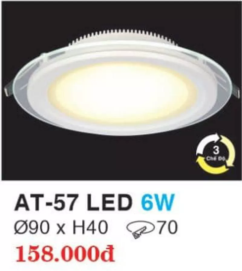 Đèn downlight âm trần AT-57 led 6W 