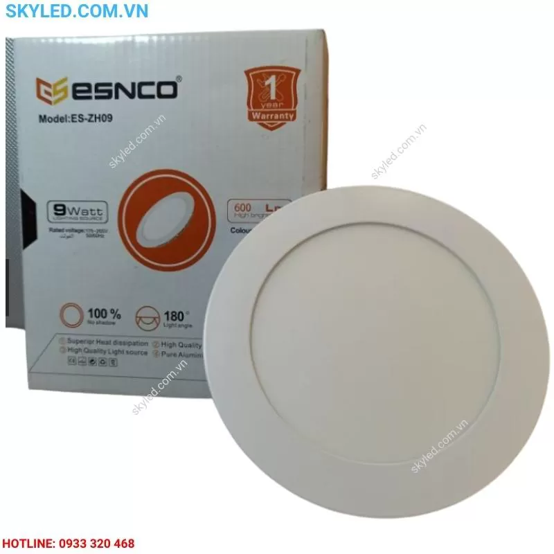 Đèn Led Âm Trần 6W Esnco tròn 