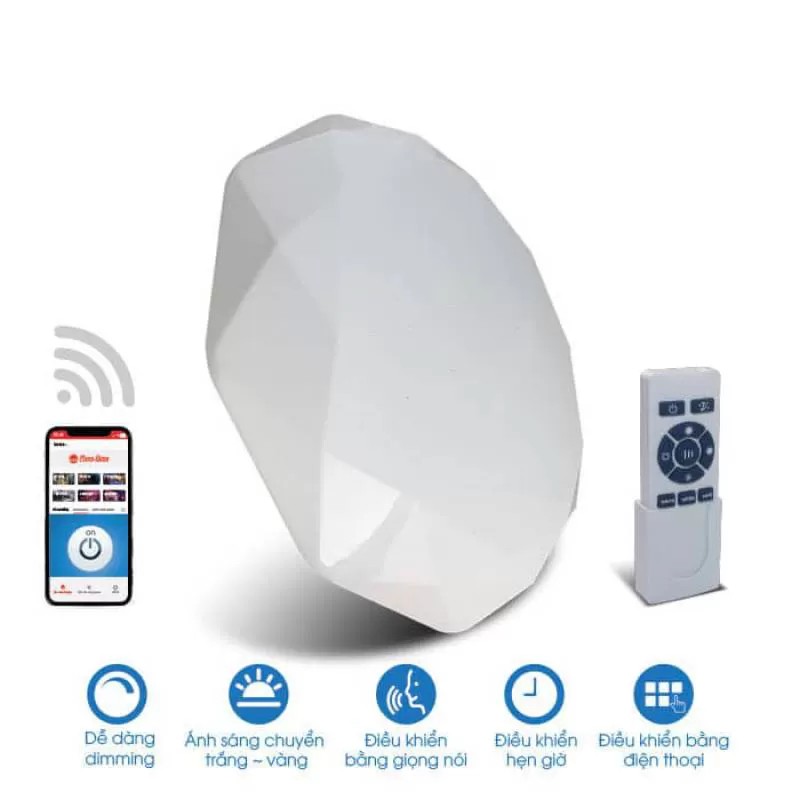 LED ốp Trần 60W-Ø590 DIM+CCT+Wifi 