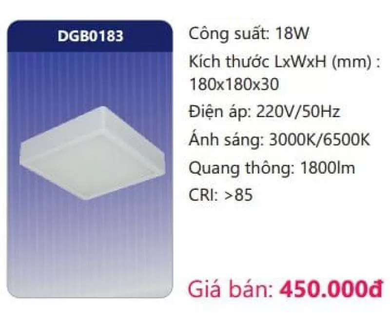 Đèn LED panel gắn nổi DGB0183 