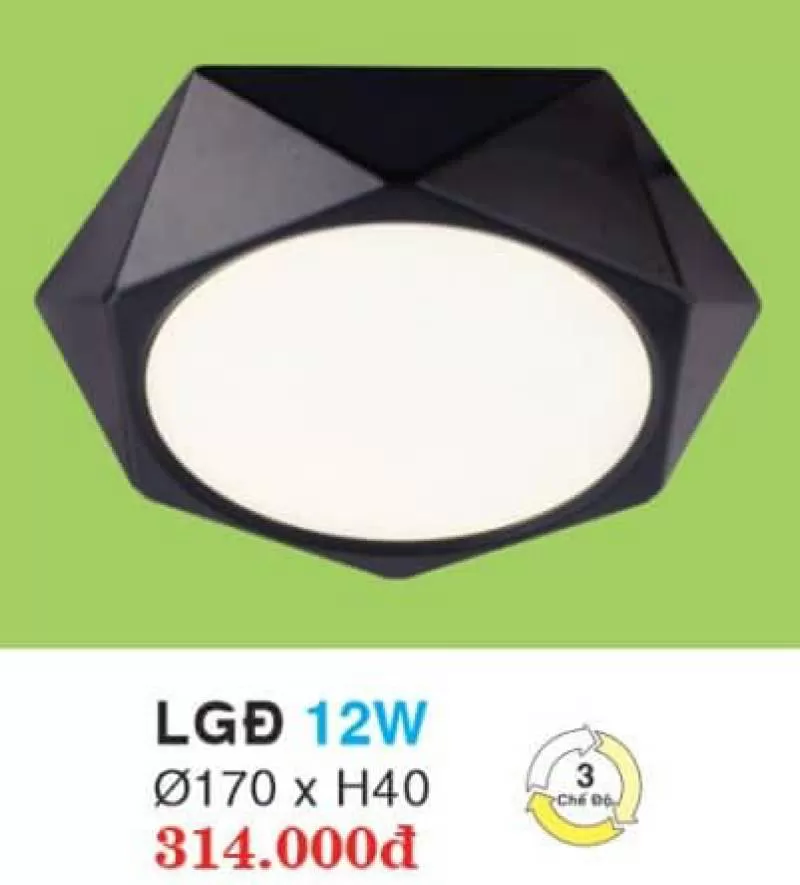 Đèn led âm trần hợp kim cao cấp LGĐ 12W HUFA 