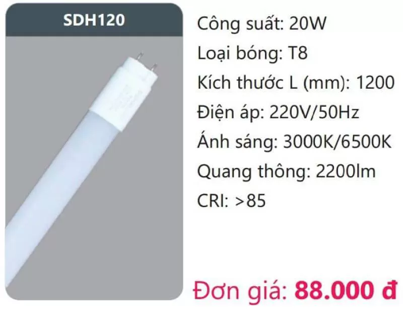 Bóng LED tuýp T8 SDH120 