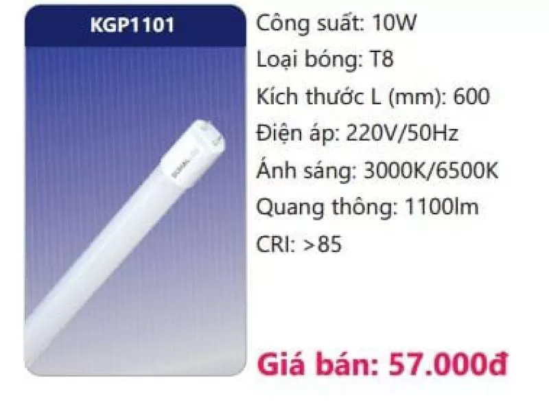 Bóng LED tuýp thủy tinh KGP1101