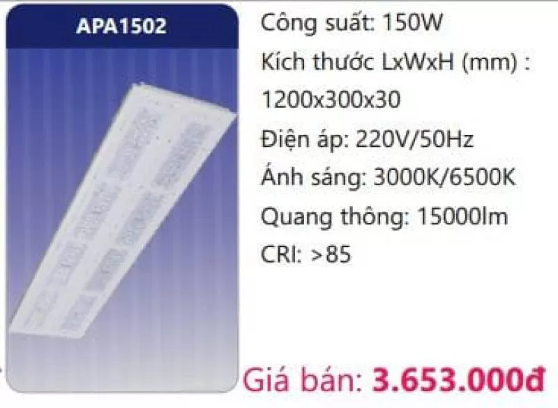 Đèn LED âm trần cao chiếu sâu APA1502