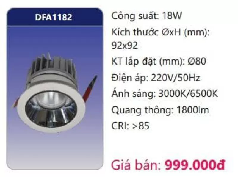 Đèn LED âm trần trang trí DFA1182 