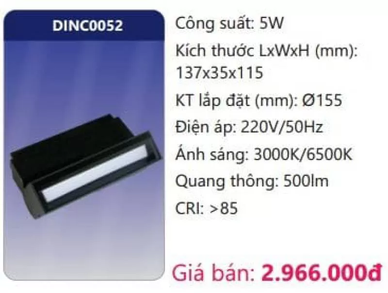 Đèn LED chiếu điểm – Tán quang nam châm DINC0052