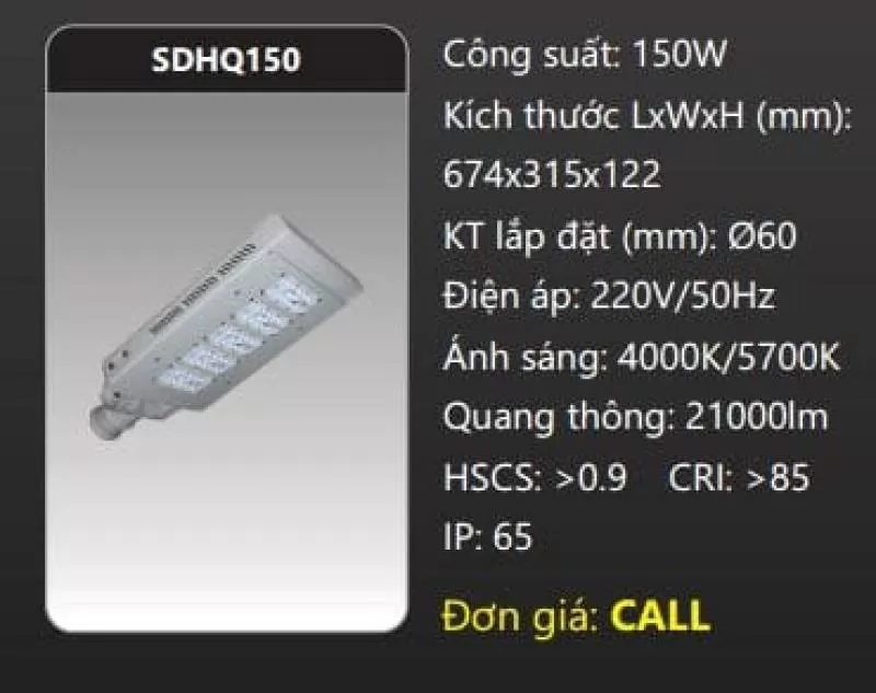 Đèn đường LED SDHQ150