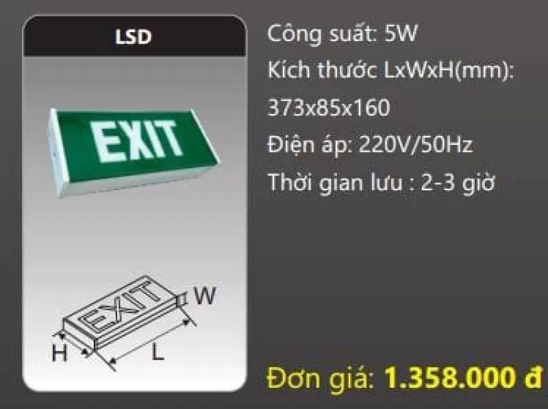 Đèn thoát hiểm – Đèn khẩn cấp LSD 
