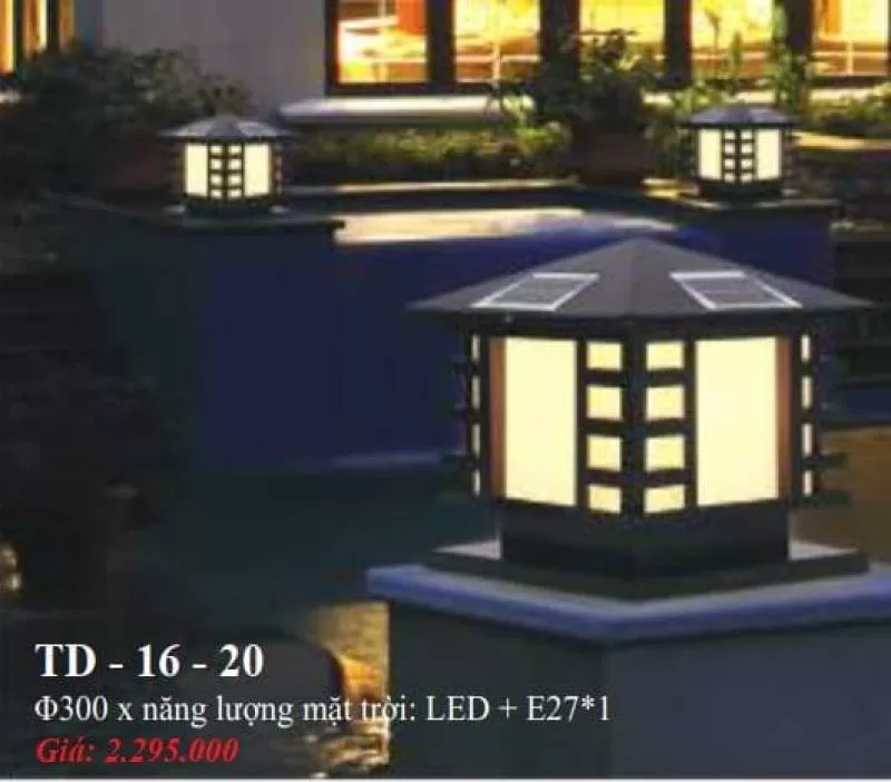 Trụ đèn NLMT ngoài trời TD-16-20