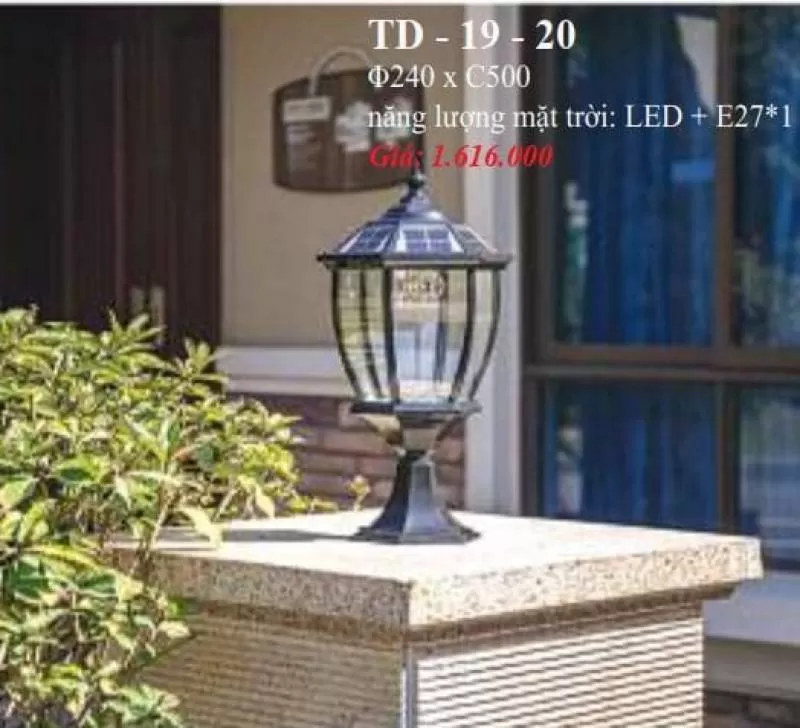 Trụ đèn NLMT ngoài trời TD-19-20