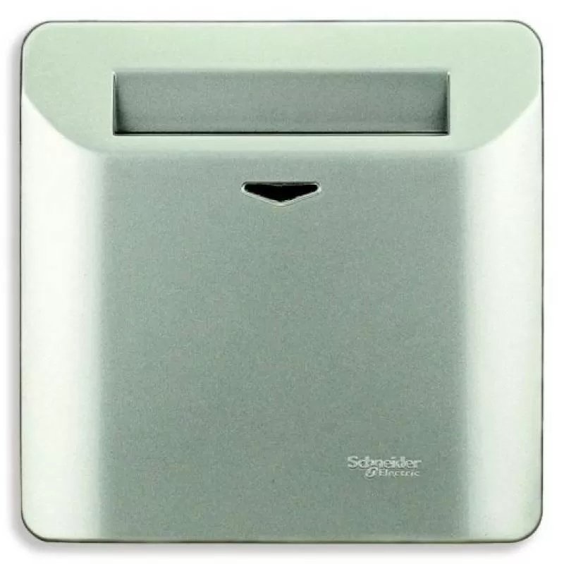 Bộ công tắc chìa khoá thẻ, màu xám, Schneider, mã E8431EKT_SA