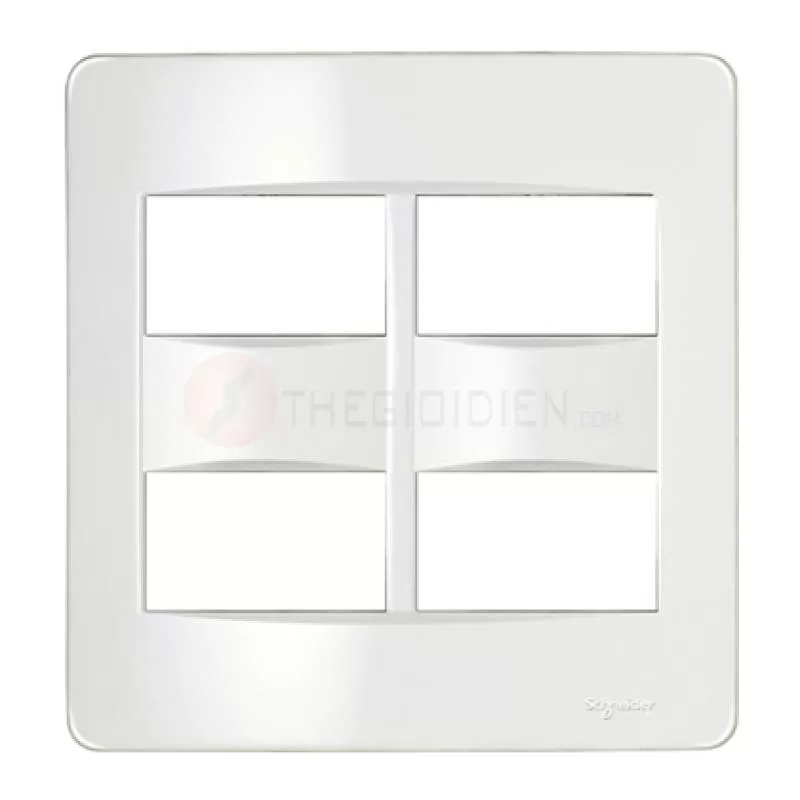 Mặt cho 4 thiết bị, size S, Schneider, mã A3004T2_WE_G19