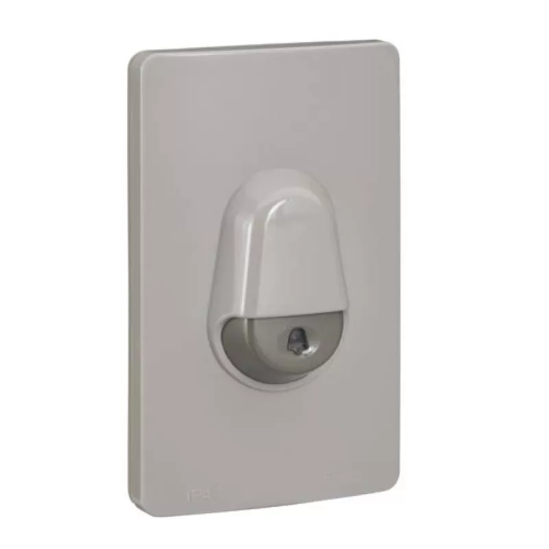 Nút nhấn chuông IP44, màu xám, Schneider, mã A3031WBP_GY_G19