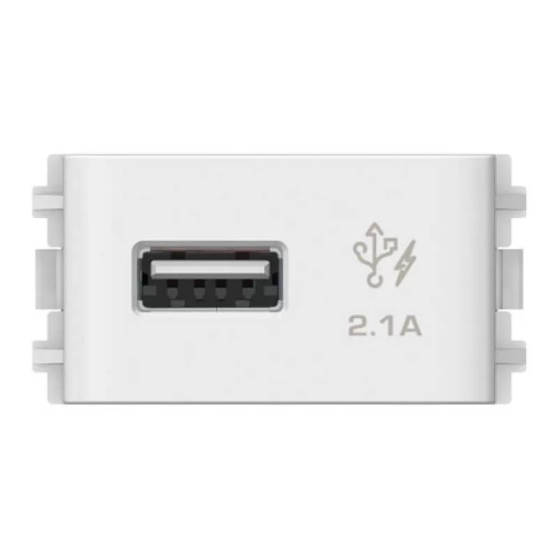 Ổ cắm sạc USB 2.1A đơn, Schneider, mã 3031USB_WE