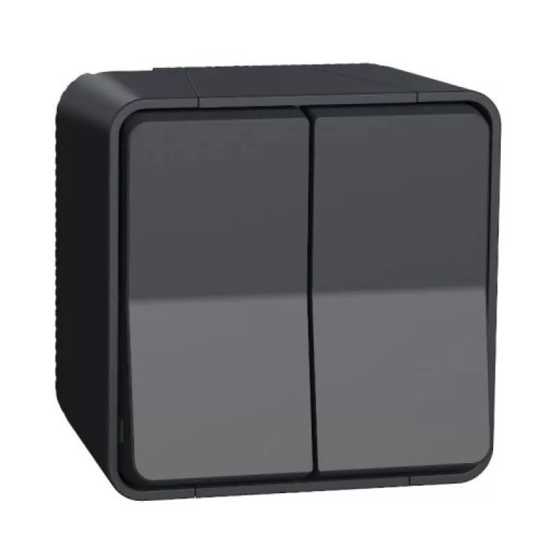 Bộ công tắc đôi 2 chiều 10AX, chống thấm IP55, Schneider, mã MUR35022