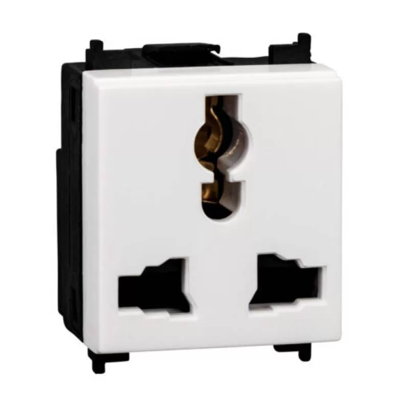 Ổ cắm đơn đa năng 13A, size M, Schneider, mã F1426UAM_WE