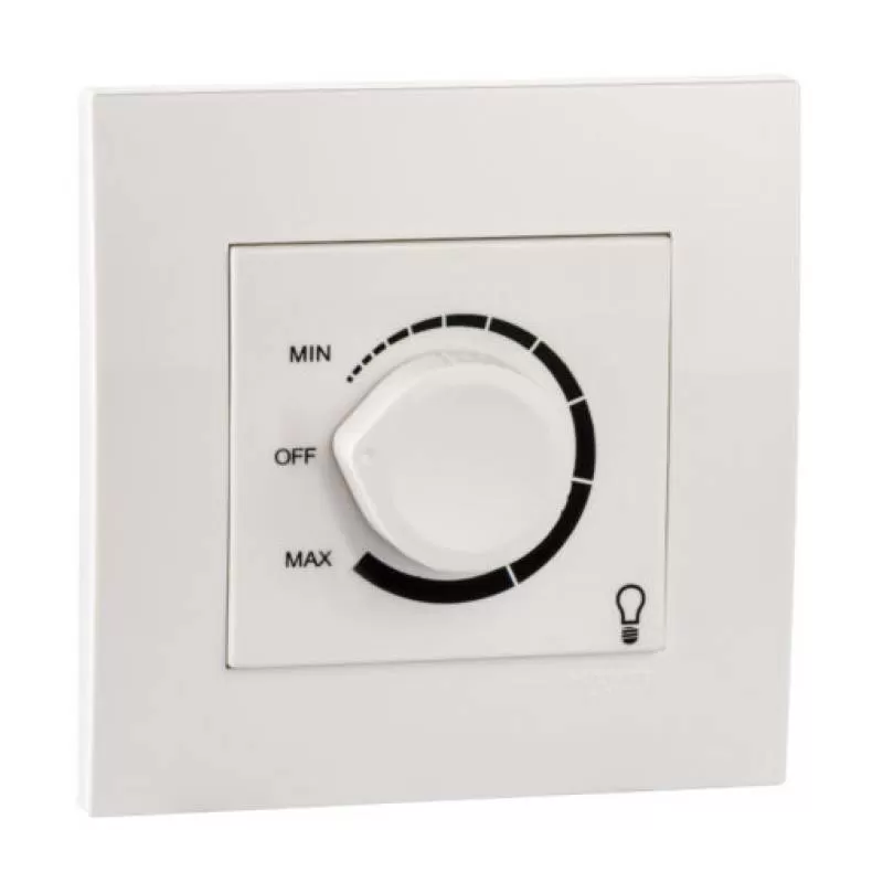 Bộ công tắc điều chỉnh ánh sáng đèn 400W, màu trắng, Schneider, mã KB31RD400_WE