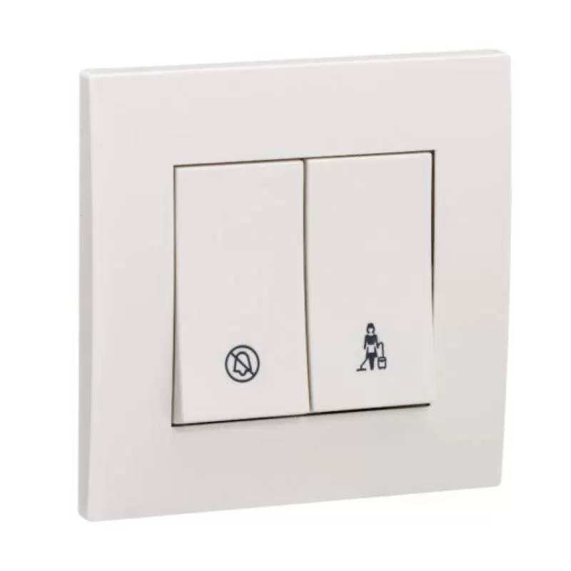 Bộ công tắc “Không làm phiền”, “Xin dọn phòng”, màu trắng, Schneider, mã KB32SDC_WE_G19