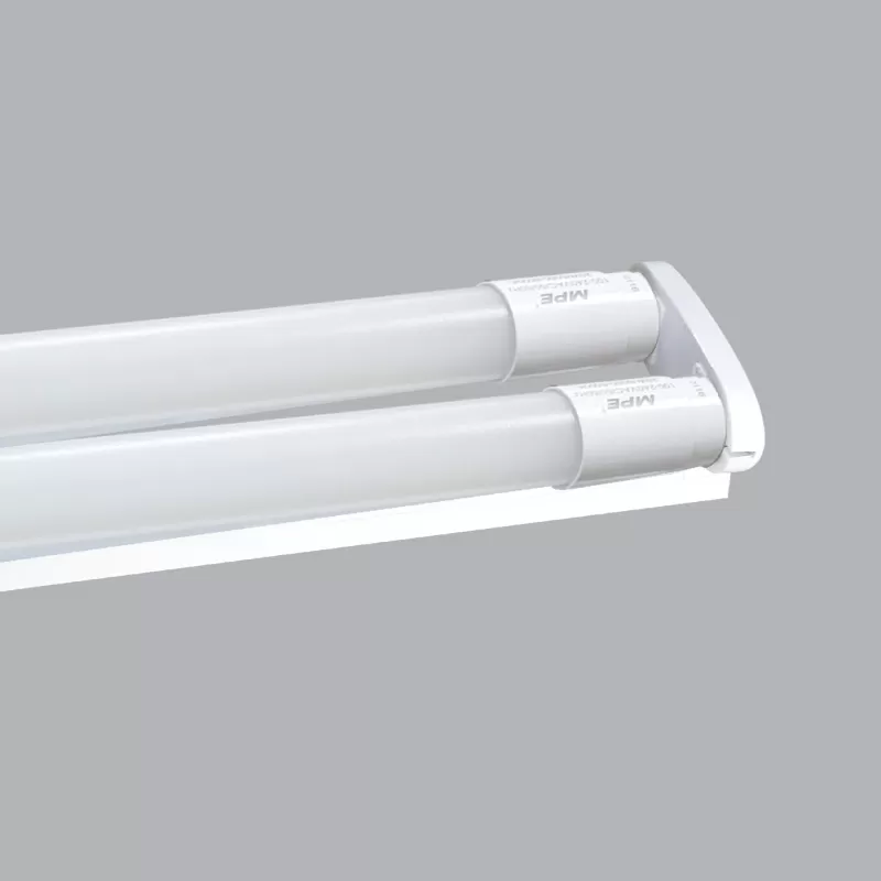 Bộ Máng Đèn Batten Led Tube T8 NANO PC Bóng Đôi MPE 60cm 