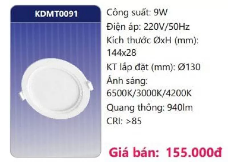 Đèn LED panel đổi màu KDMT0091