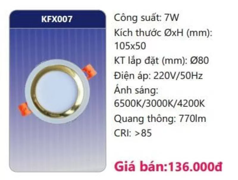 Đèn LED downlight đổi màu KFX007