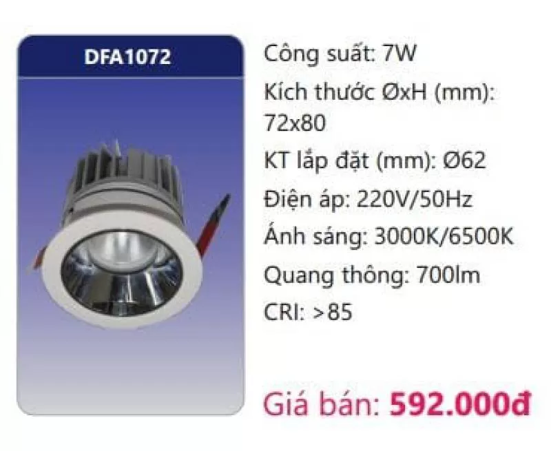 Đèn LED âm trần trang trí DFA1072