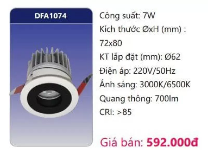 Đèn LED âm trần trang trí DFA1074