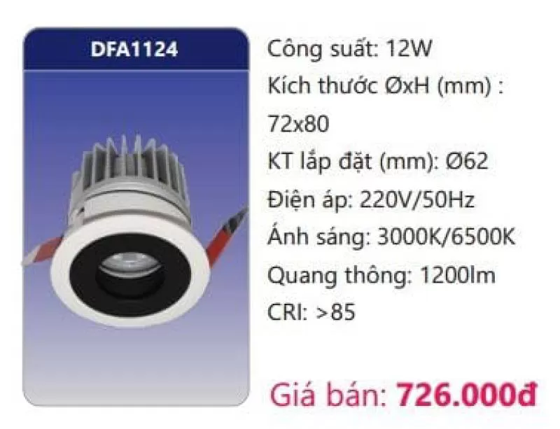 Đèn LED âm trần trang trí DFA1124