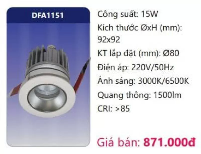 Đèn LED âm trần trang trí DFA1151