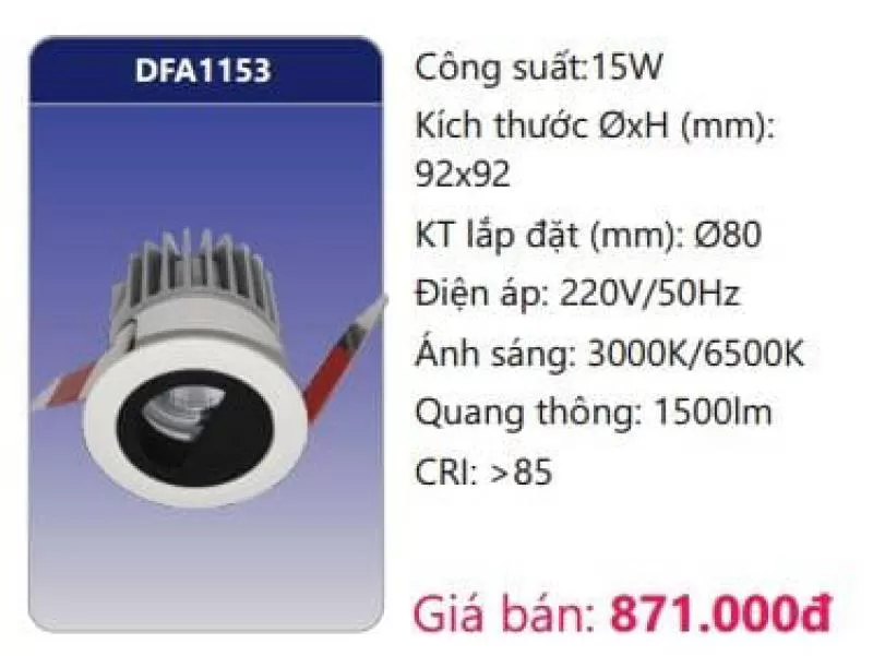 Đèn LED âm trần trang trí DFA1153