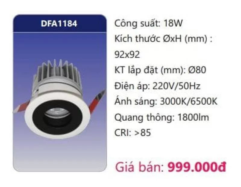 Đèn LED âm trần trang trí DFA1184