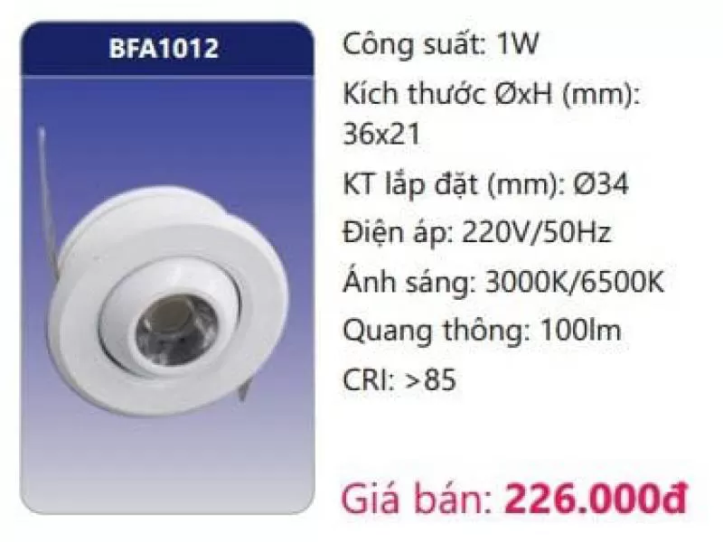 Đèn LED âm trần trang trí mini BFA1012