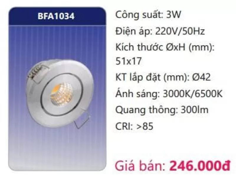Đèn LED âm Trần Thang Trí Mini BFA1034 