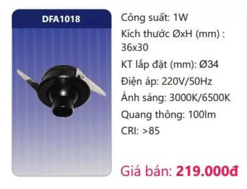 Đèn LED âm trần trang trí mini DFA1018