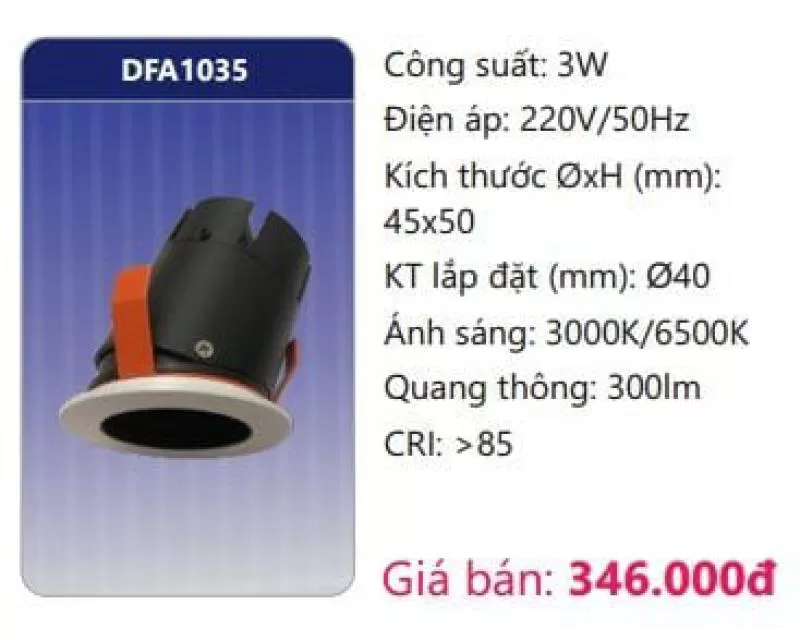 Đèn LED âm trần trang trí mini DFA1035