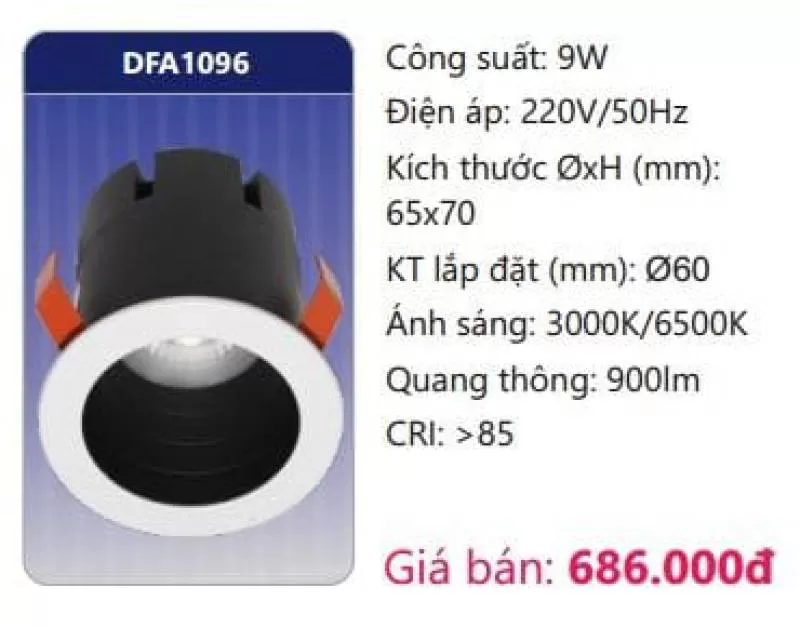 Đèn LED âm trần trang trí mini DFA1096
