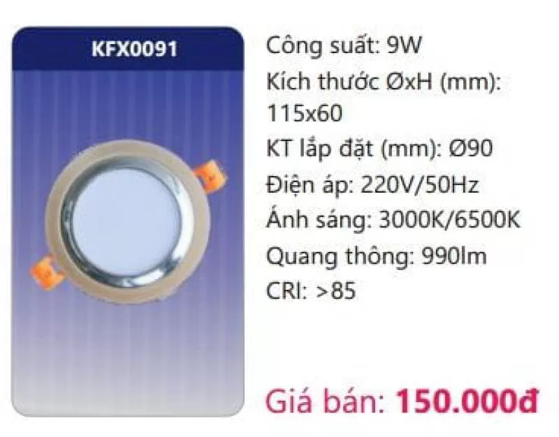 Đèn LED downlight âm trần trang trí KFX0091