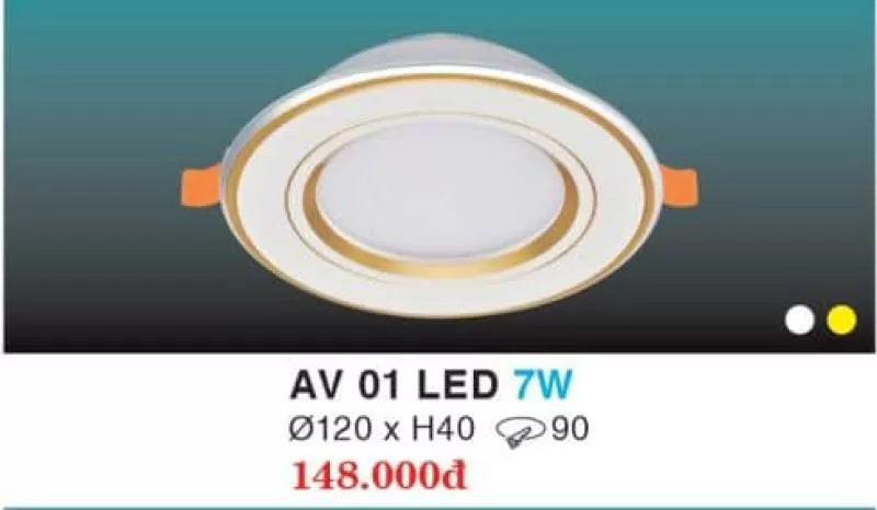 Đèn downlight âm trần AV 01 led 7 W