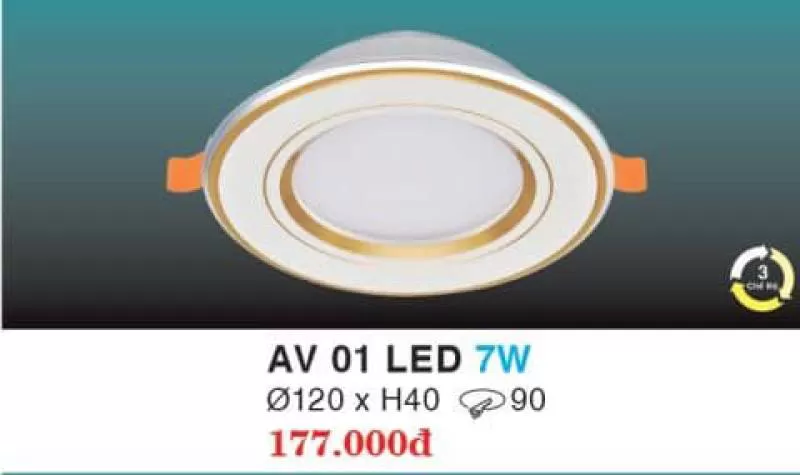 Đèn downlight âm trần AV 01 led 7W