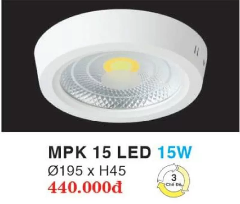 Đèn led panel lighting hợp kim nhôm cao cấp MPK 15 LED 15W HUFA