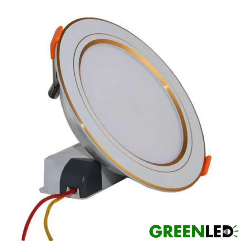 Đèn Downlight Âm Trần 9W Viền Vàng Greenled Malaysia