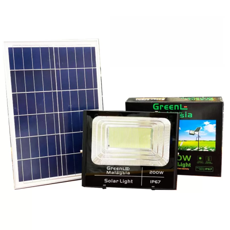 Đèn Pha 200W Năng Lượng Mặt Trời Greenled Malaysia
