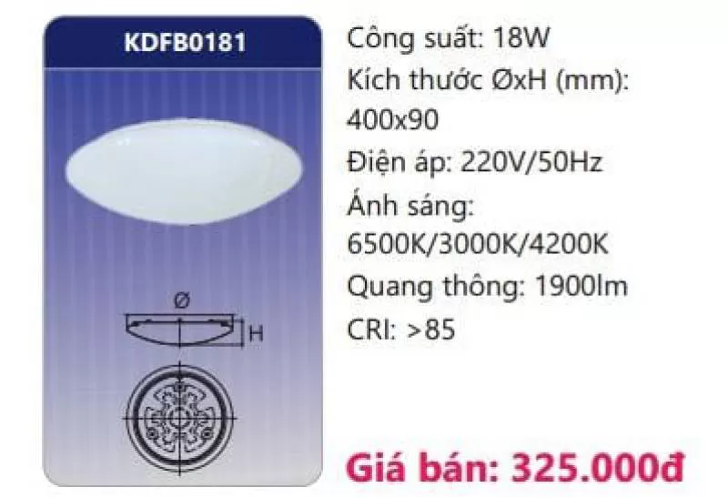 Đèn ốp trần LED đổi màu KDFB0181 