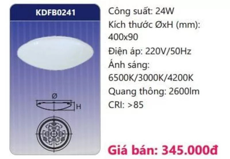 Đèn ốp trần LED đổi màu KDFB0241