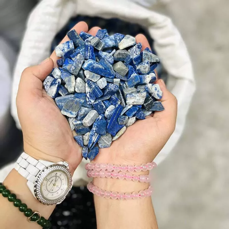 Đá Lapis Lazuli vụn bóng